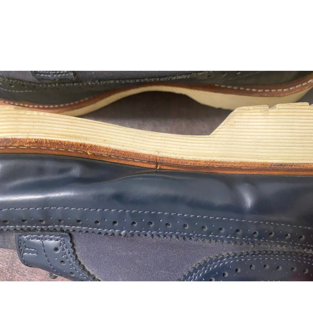 Dr. Martens Alfred Wingtip Oxford Brogue Shoes Navy Blue Men’s 11 Heritage Indie - Picture 10 of 11